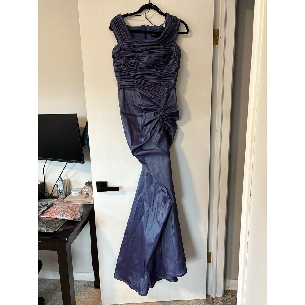Vintage Tadashi Shoji Gown Womens 6 Purple Sleeveless Y2K Formal Evening Dress